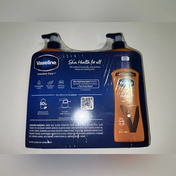 Vaseline Intensive Repair Cocoa Radiant Body Lotion 2 pk Vaseline mini Lip Balm - Picture 4 of 5